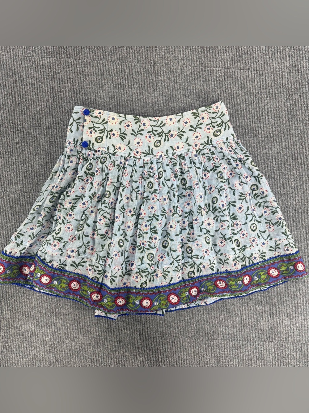 Poupette St Barth Cotton Floral Mini Skirt Cottagecore French Girl Fairycore M